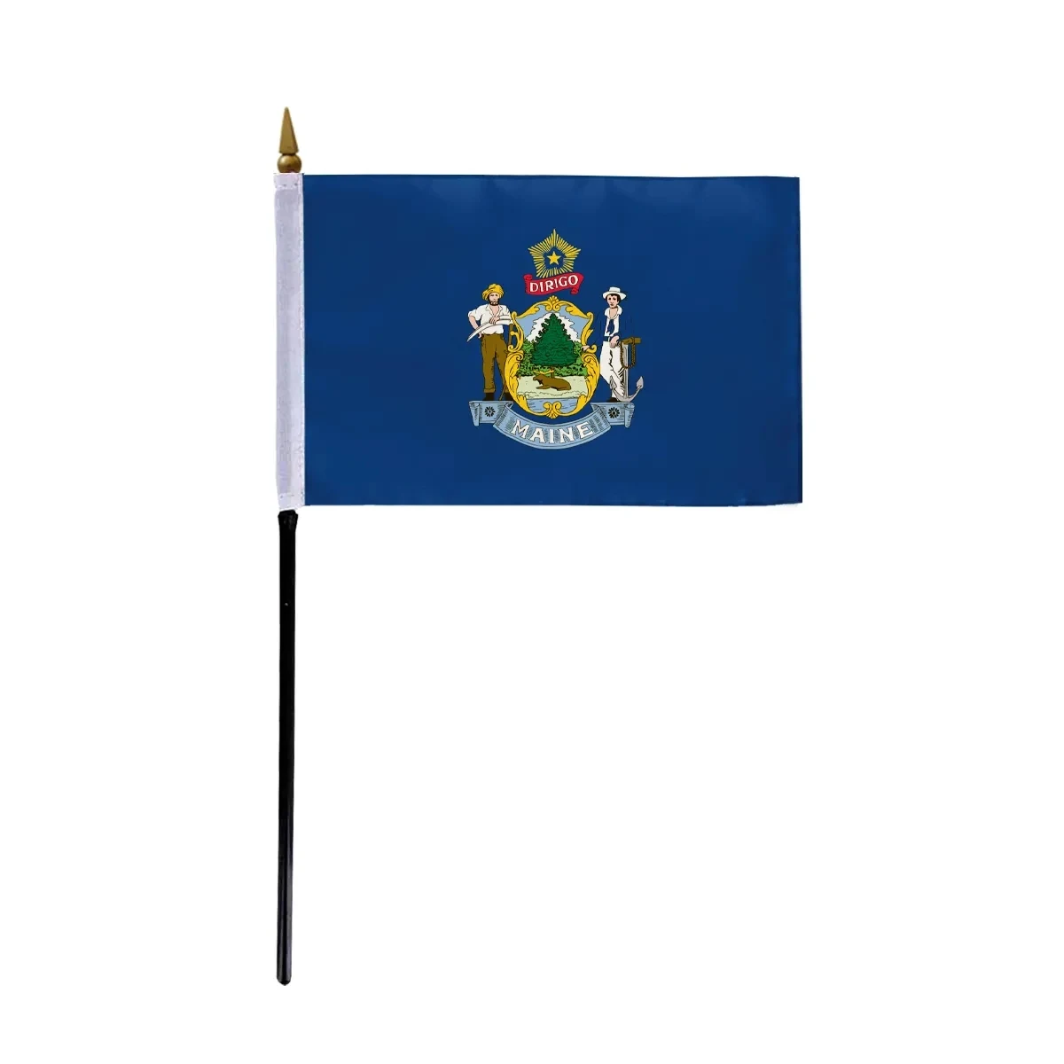 4"x6" & 12"x18'' Maine ePoly Printed Stick Flags 1