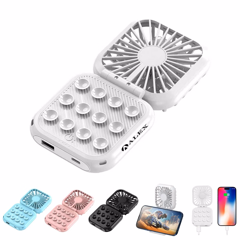 Charging Phone Stand Hanging Neck Holding Mini Desktop Fan