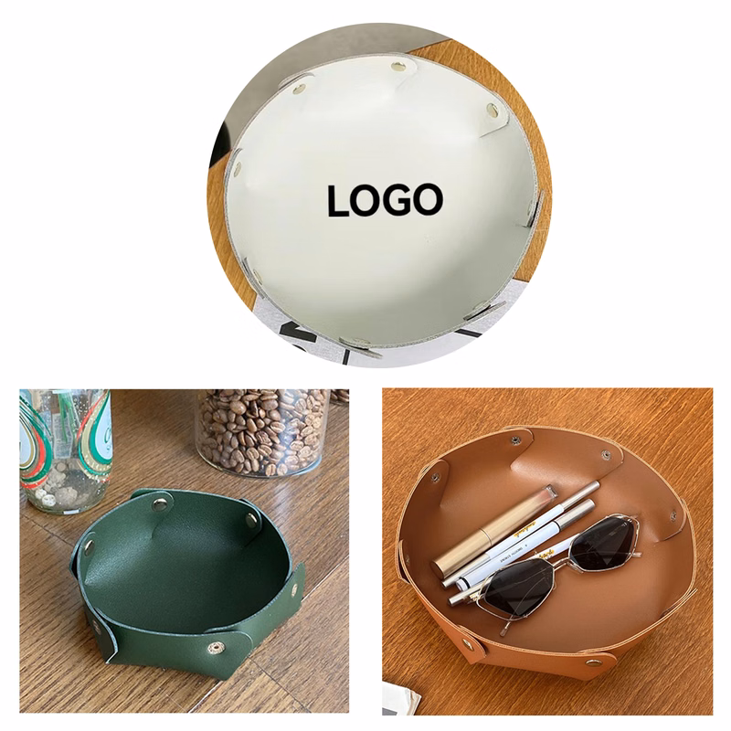 Foldable Leather Storage Tray