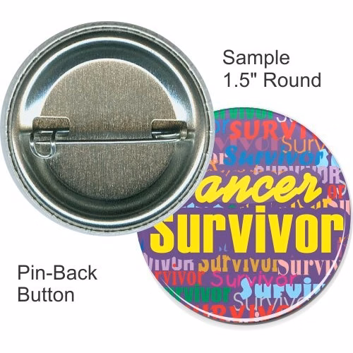 Pin-back 1 1/2 Inch Round Button