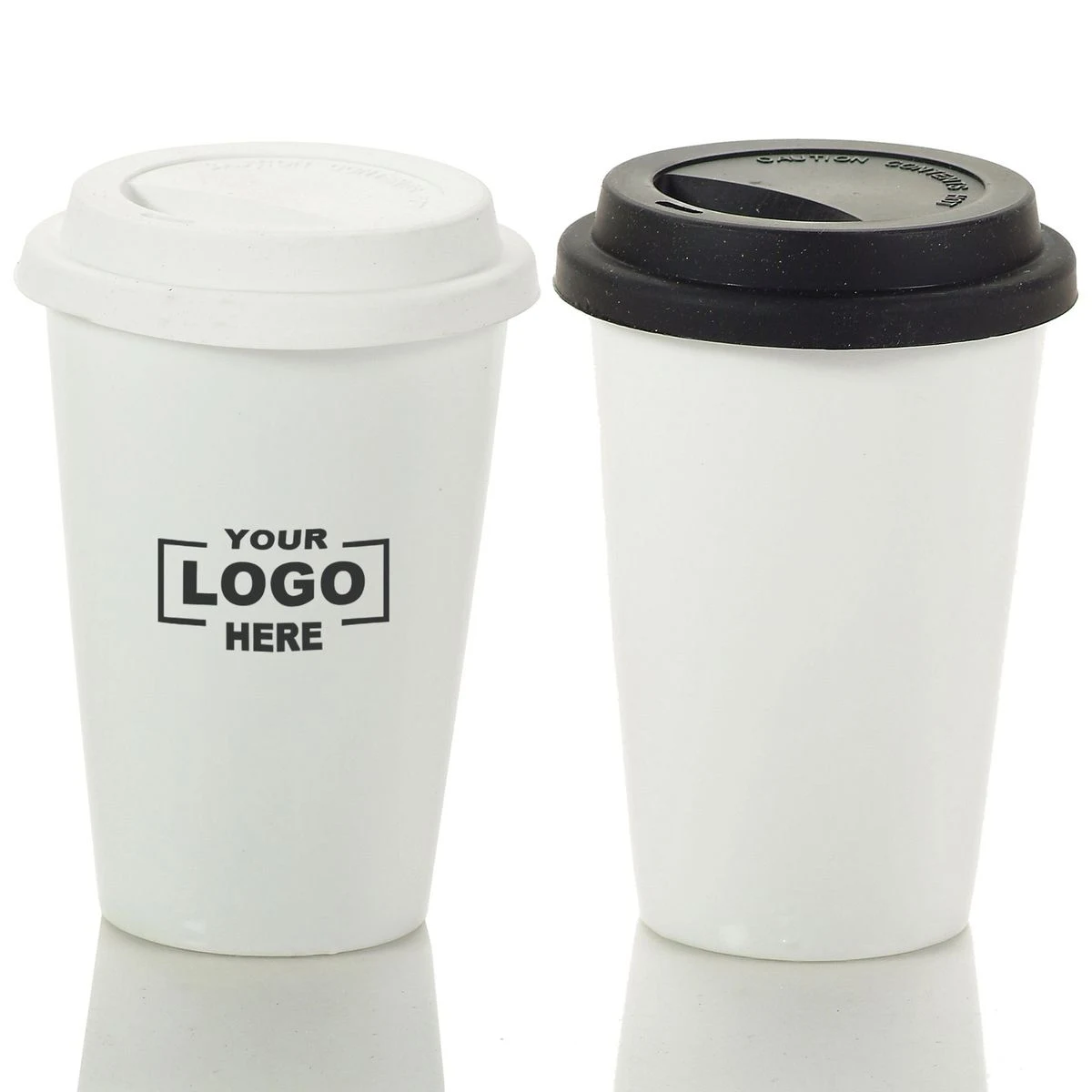 Simply and Reusable Coffee Cup 10oz - Ceramic Tumbler With Coffee Lid 1