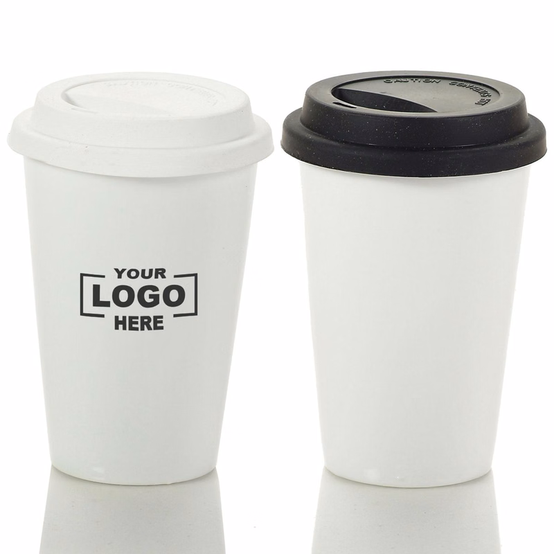 Simply and Reusable Coffee Cup 10oz - Ceramic Tumbler With Coffee Lid