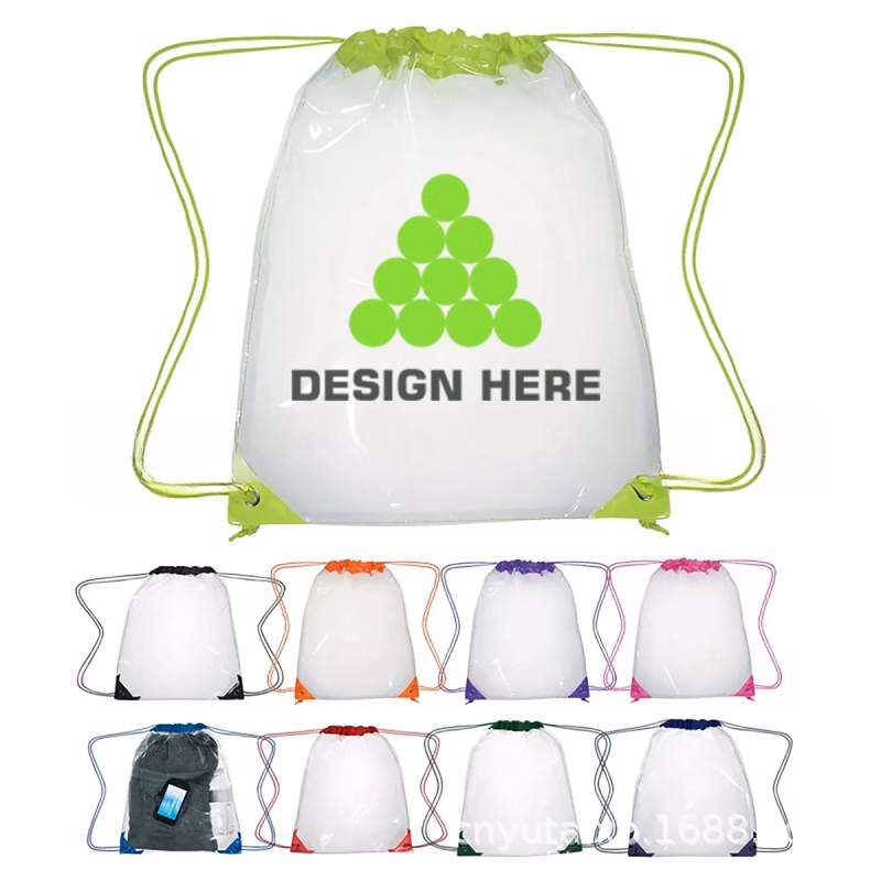 12 x 12 Inch PVC Drawstring Backpack