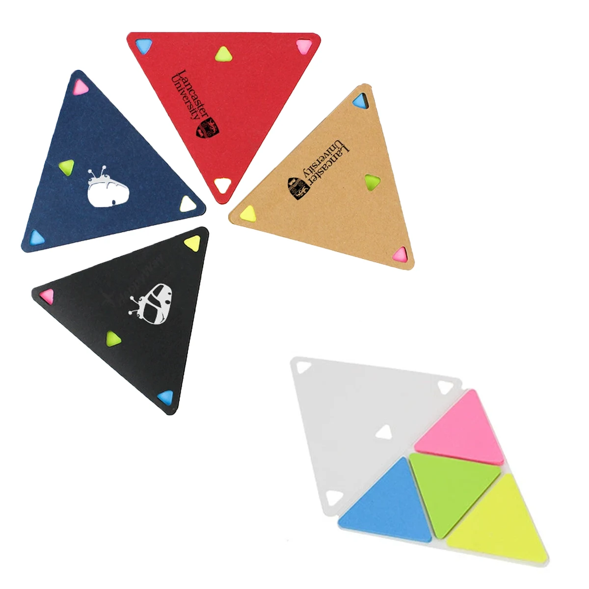 Office Gadget Triangular Multi-color Sticky Notes 3.5"L X 4.1"W 1