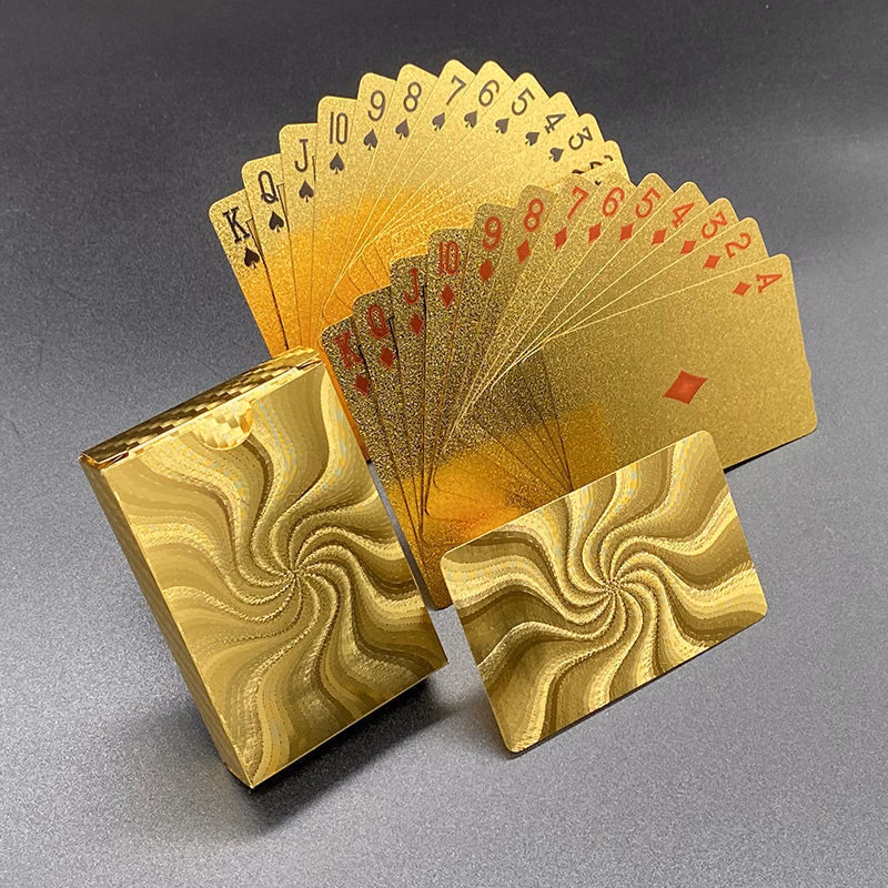 Waterproof Golden PVC Poker Cards