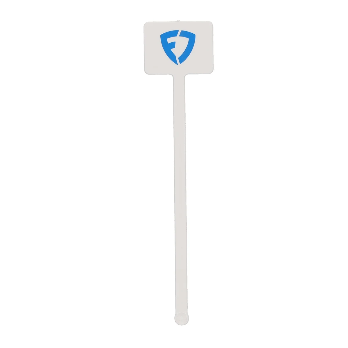 Plastic Drink Stirrer 5.750" Rectangle White Tradition Print 1