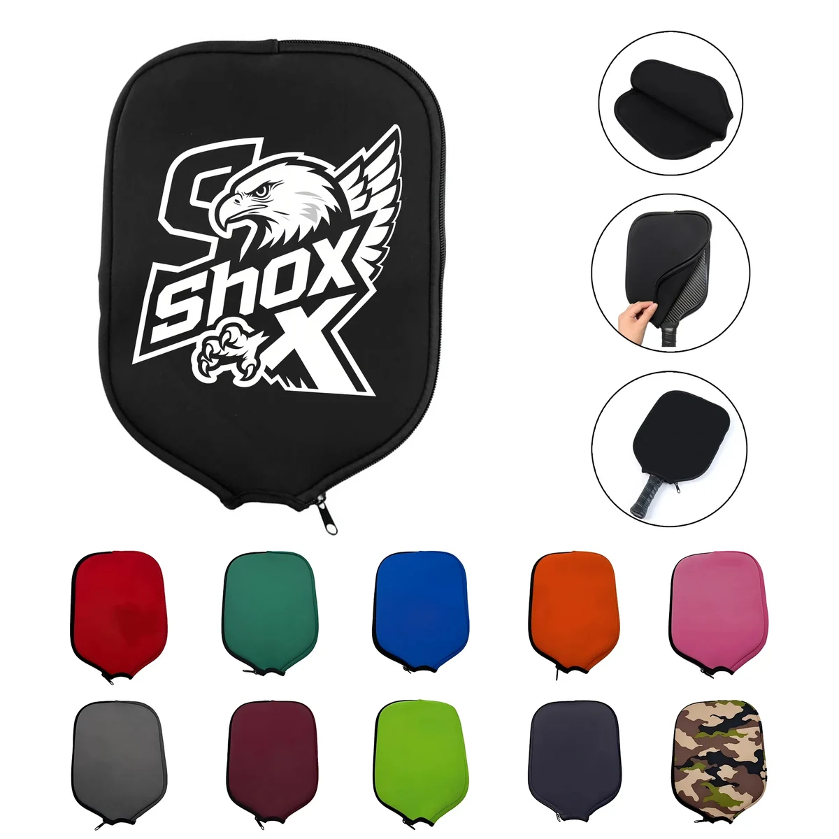 MOQ 50 Soft Tactile Neoprene Pickleball Paddle Protection 1