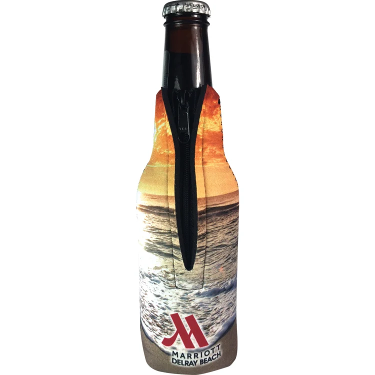 Full Color Bottle Zipper Neoprene HDX can cooler 1