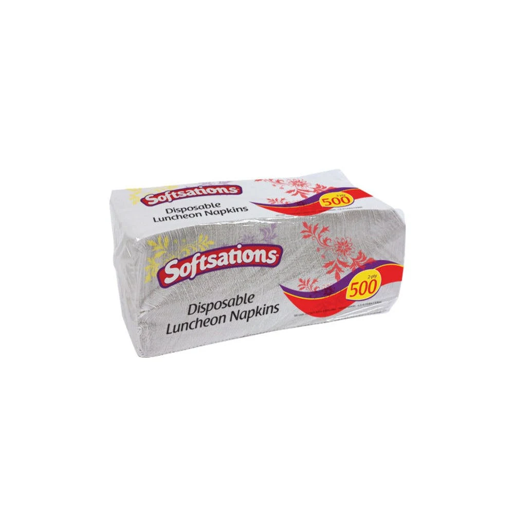 Disposable Luncheon Napkins - White Quarter Fold 500-Packs 1