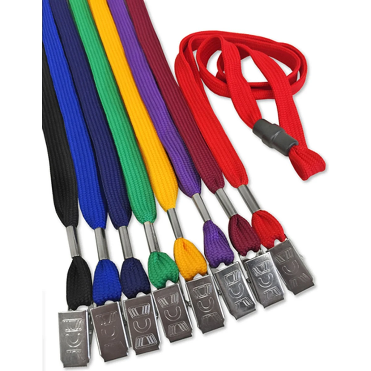 3/8 inch Flat BLank Lanyards with Safety BreaKaway 1