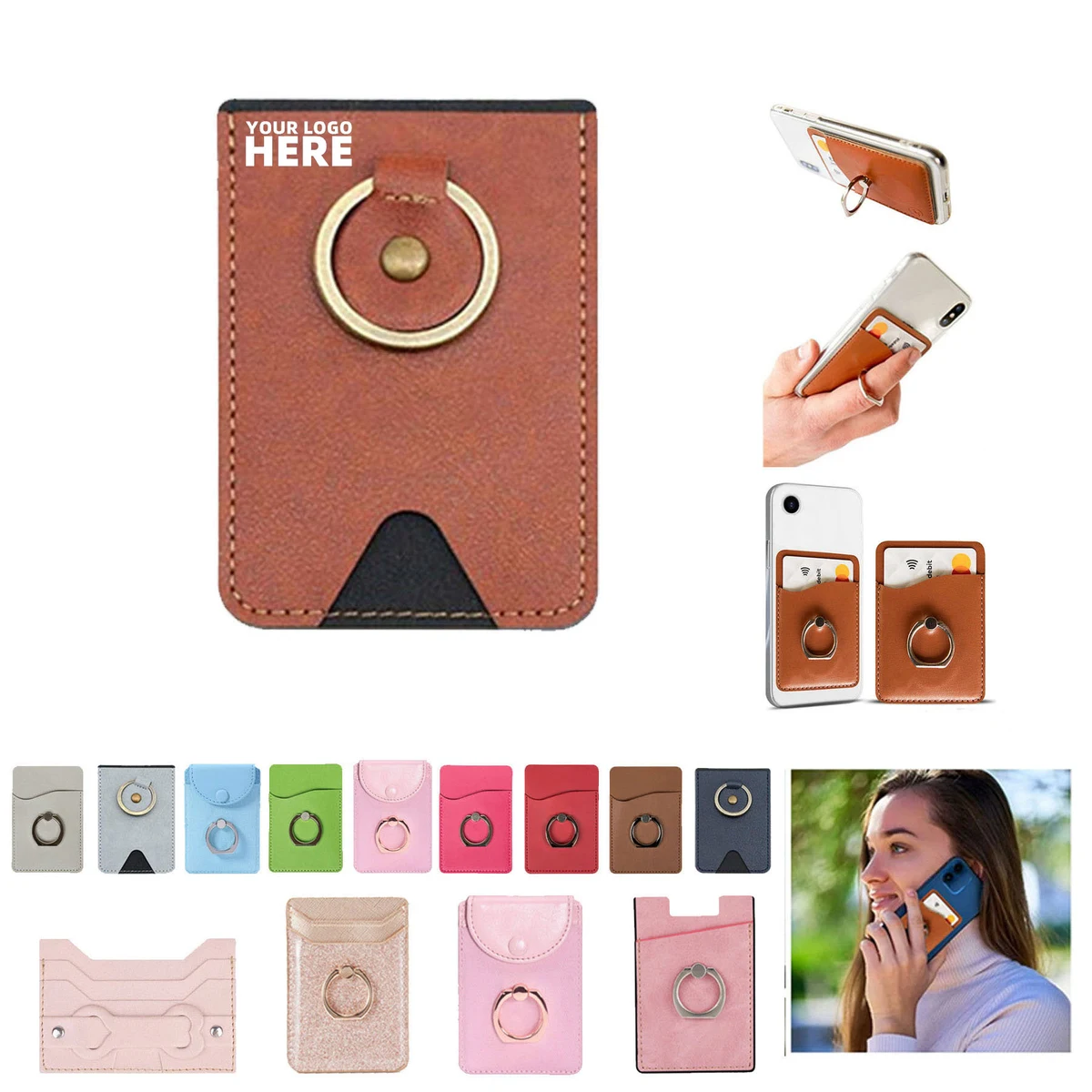 Stick on Phone Wallet With Stand 1