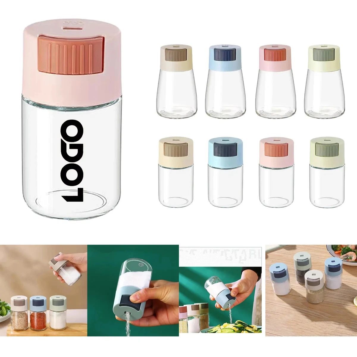 Kitchen Press Type Quantitative Salt Shaker 1