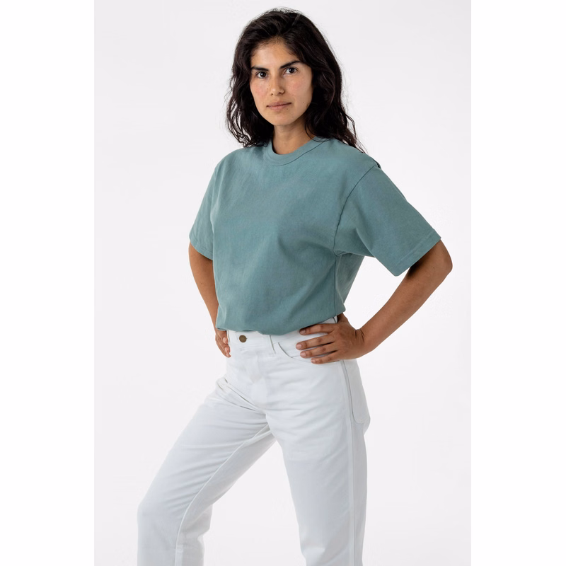 8.5 OZ HEAVY JERSEY GARMENT DYE T-SHIRT W BINDING