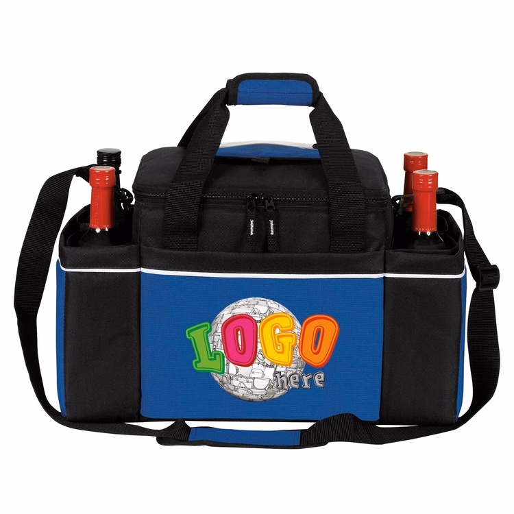 24 Cans Easy Access Cooler Plus Wine Bottle Holders