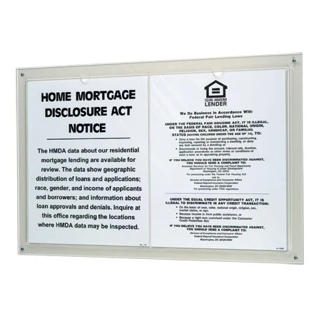 Acrylic Wall Sign Frame for (2) 8.5w x 11h - Black 1