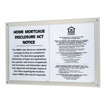 Acrylic Wall Sign Frame for (2) 8.5w x 11h - Black