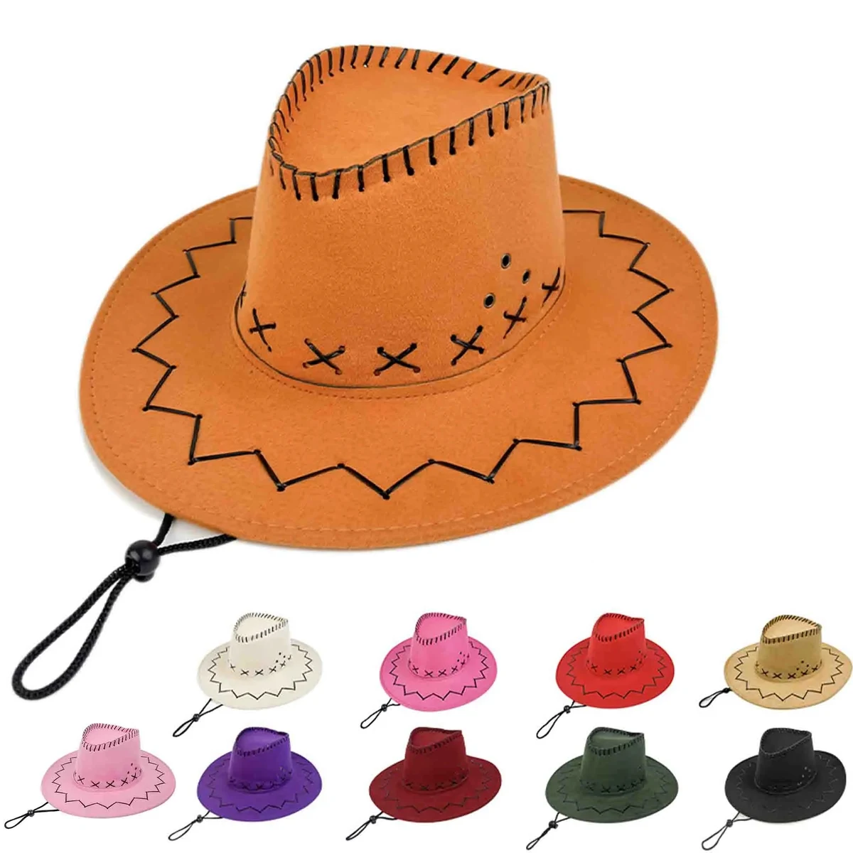 Western Cowboy Hat Costume with Bandana 1