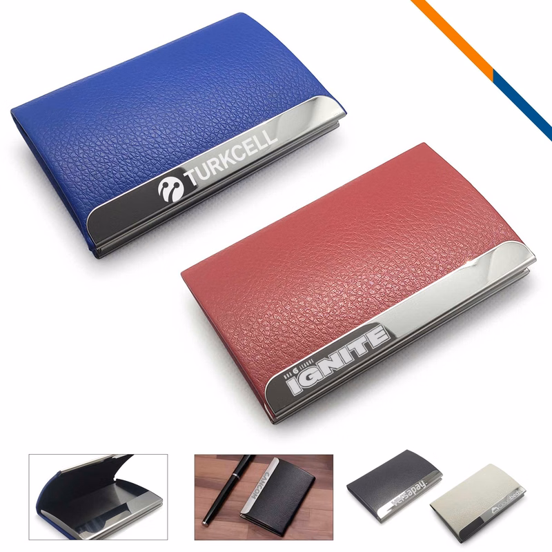 Agre Curved Leather Business Card Case