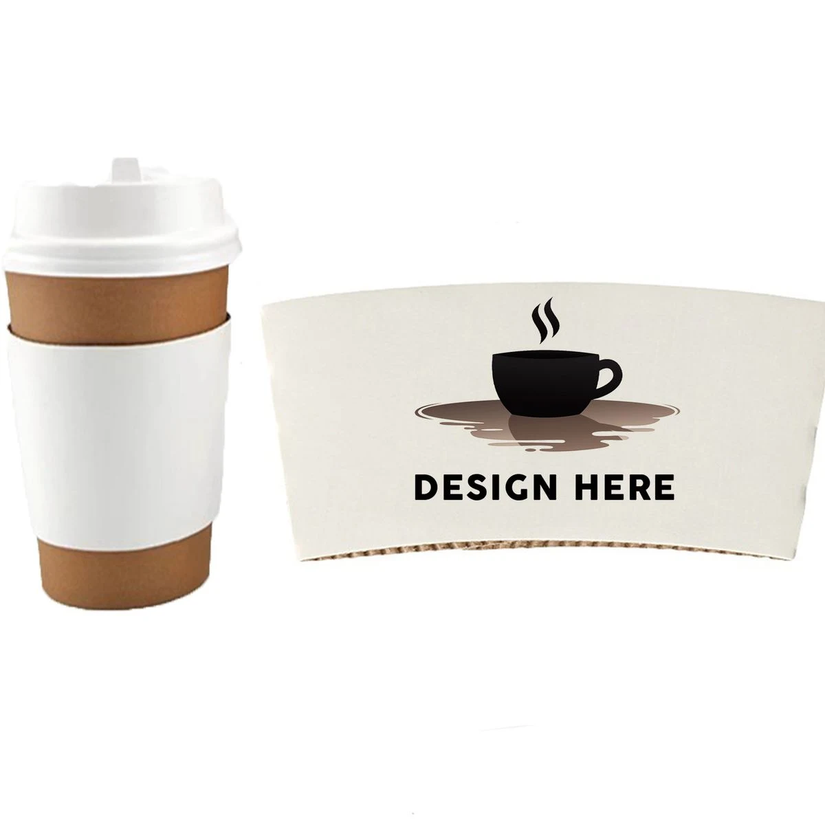 White Insulated Coffee Clutch Sleeve 1