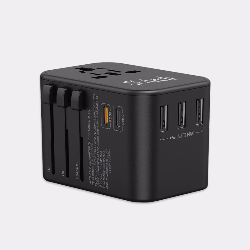 Expedition 4 - Universal Travel Adapter Featuring 35w USB-C Port