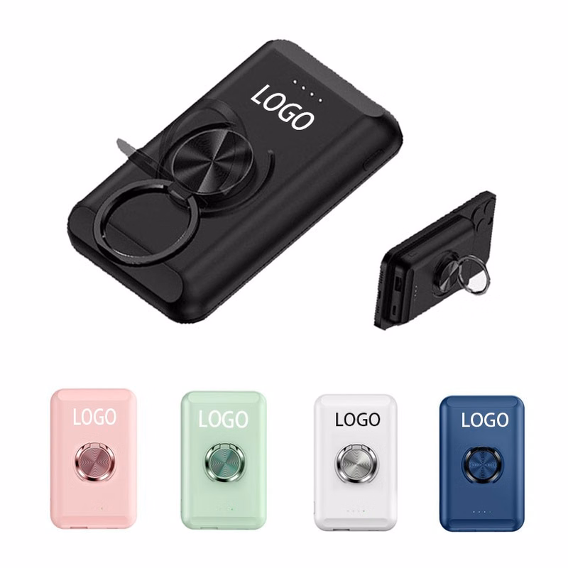 Magnetic Portable Wireless Charger w/Phone Stand