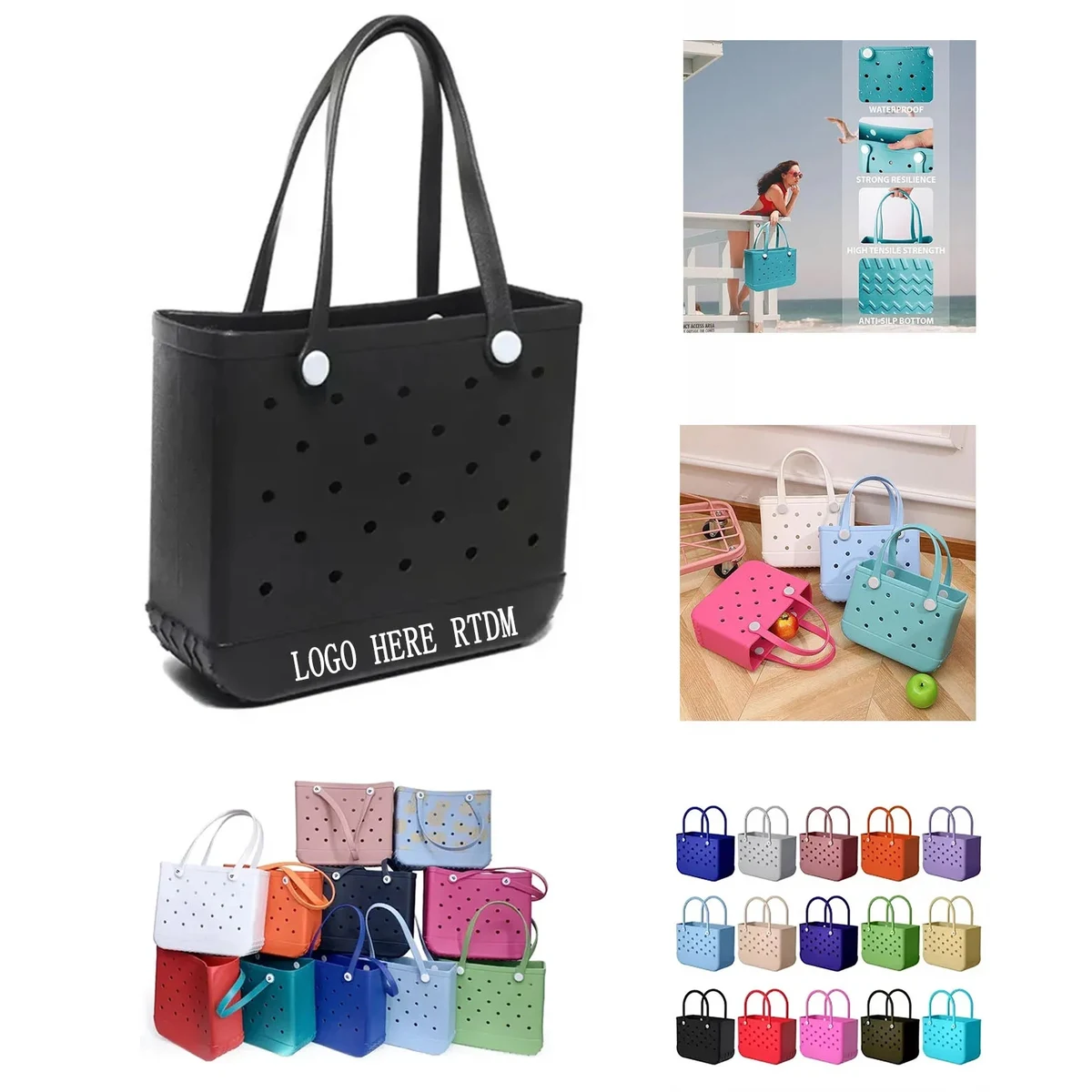 EVA Beach Tote Bag with Hole 1