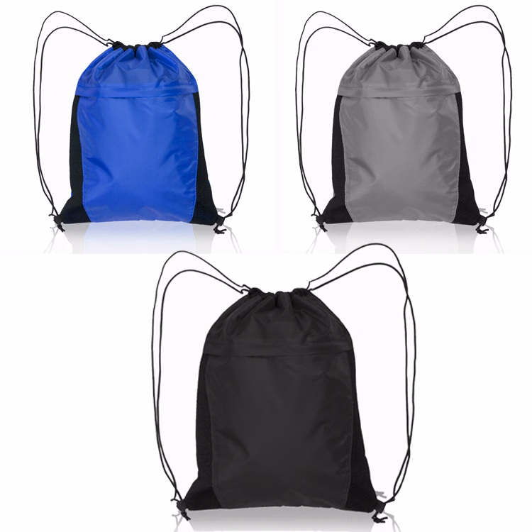 Mesh Accent Drawstring Backpack