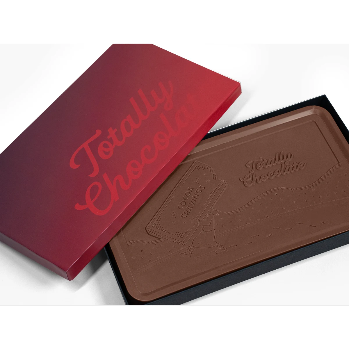 9"x5" Custom Decorated Chocolate Shape with Classic Custom Packaging 1