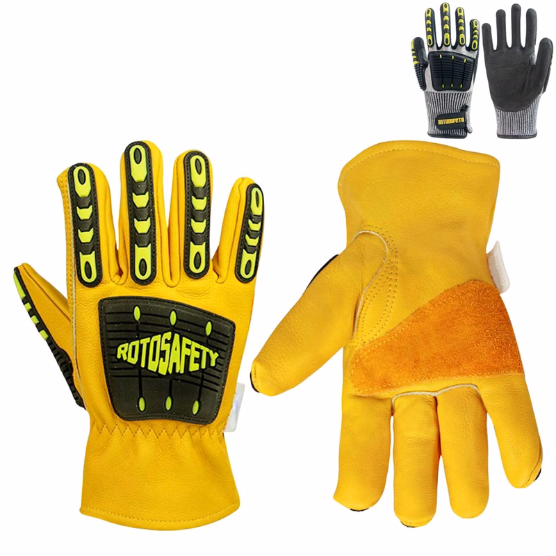 Leather Work Glove with Grip