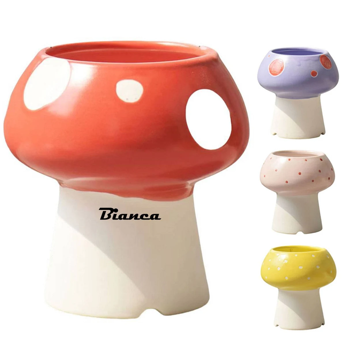 Creative Mushroom-Shaped Ceramic Succulent Pots 1