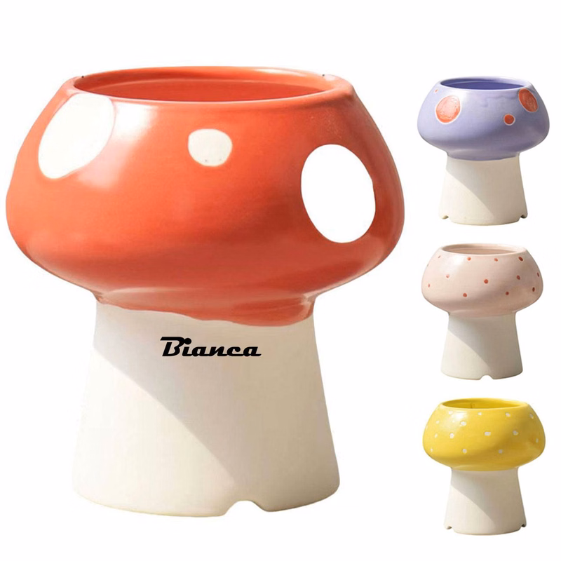 Creative Mushroom-Shaped Ceramic Succulent Pots