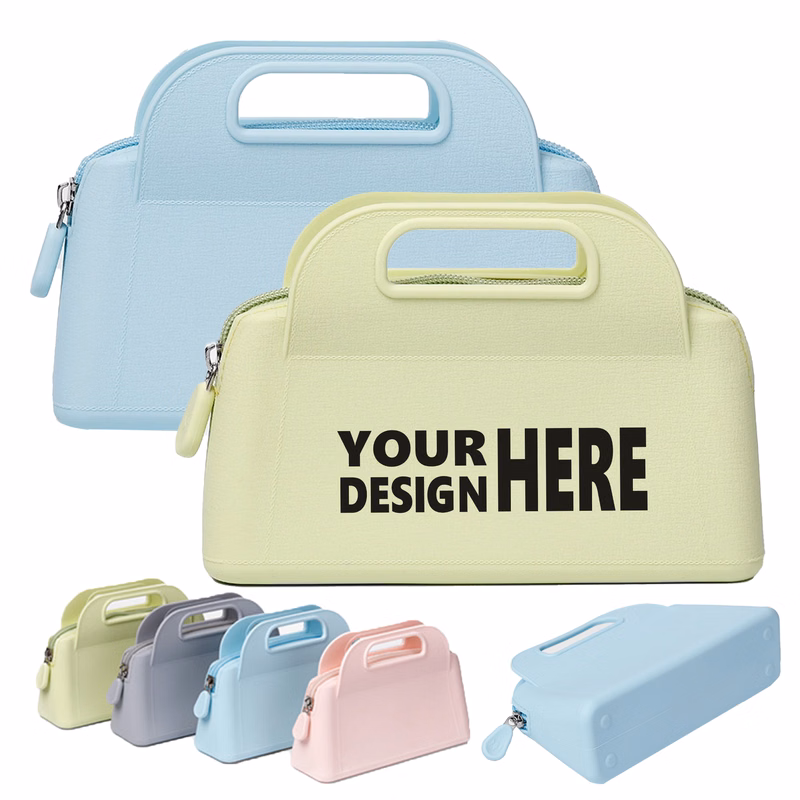 Waterproof Zipper Silicone Cosmetic Bag