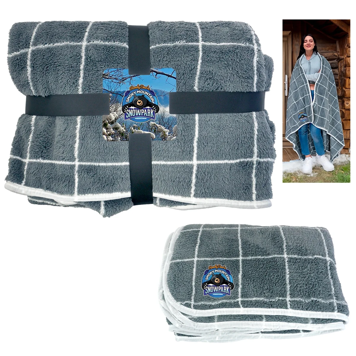 Gift Wrapped Plaid Recycled Blanket 1
