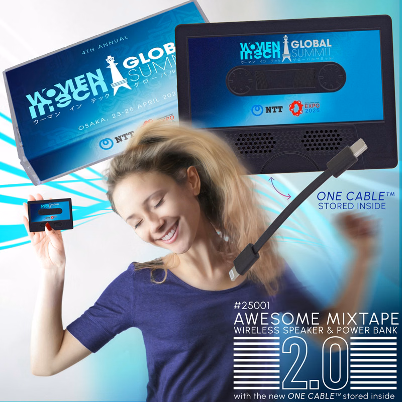 Awesome Mixtape 2.0 Wireless Speaker with One Cable™ Power Bank