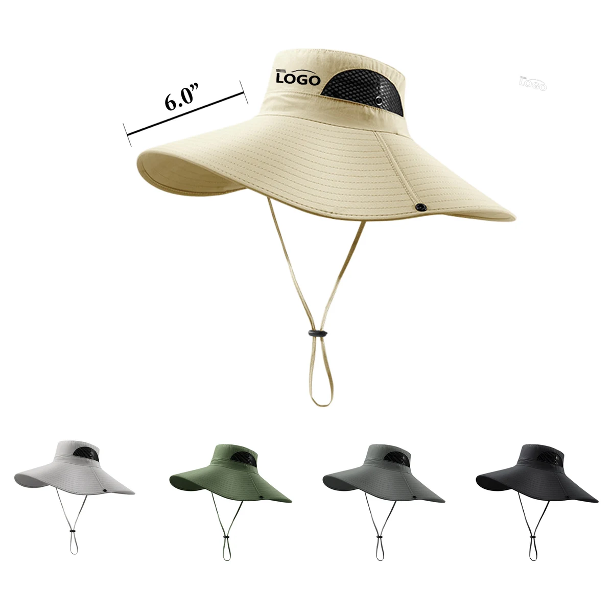 6 Inch Brim Wide Fishing Bucket Hat 1