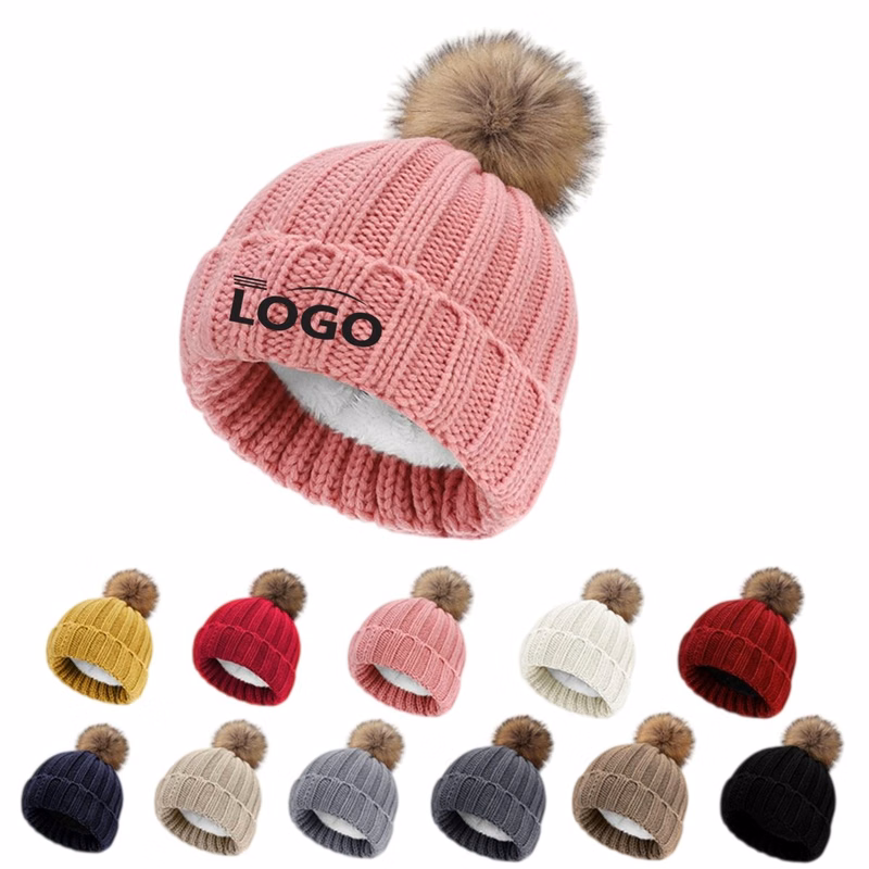 MOQ10 Pom-Pom Beanie Hat