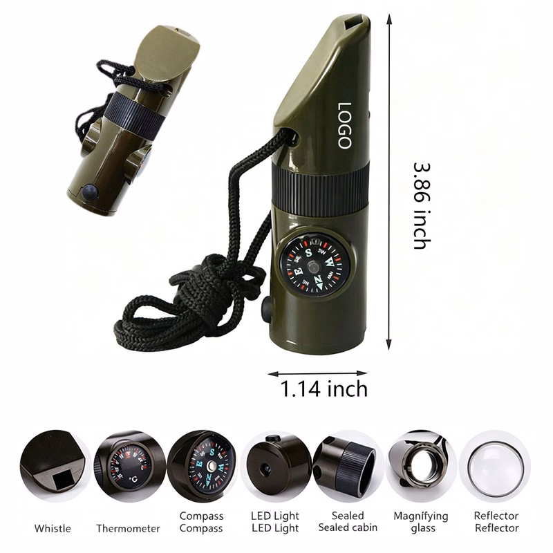 Multifunction Outdoor Whistle With Compass