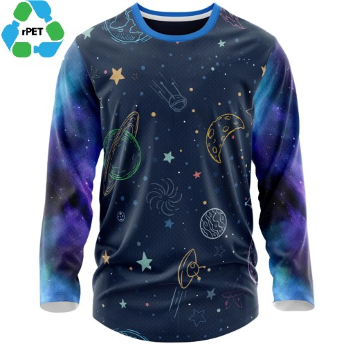 Youth rPET Recycled 100% Polyester Sublimation Performance Long Sleeve T-Shirt 1