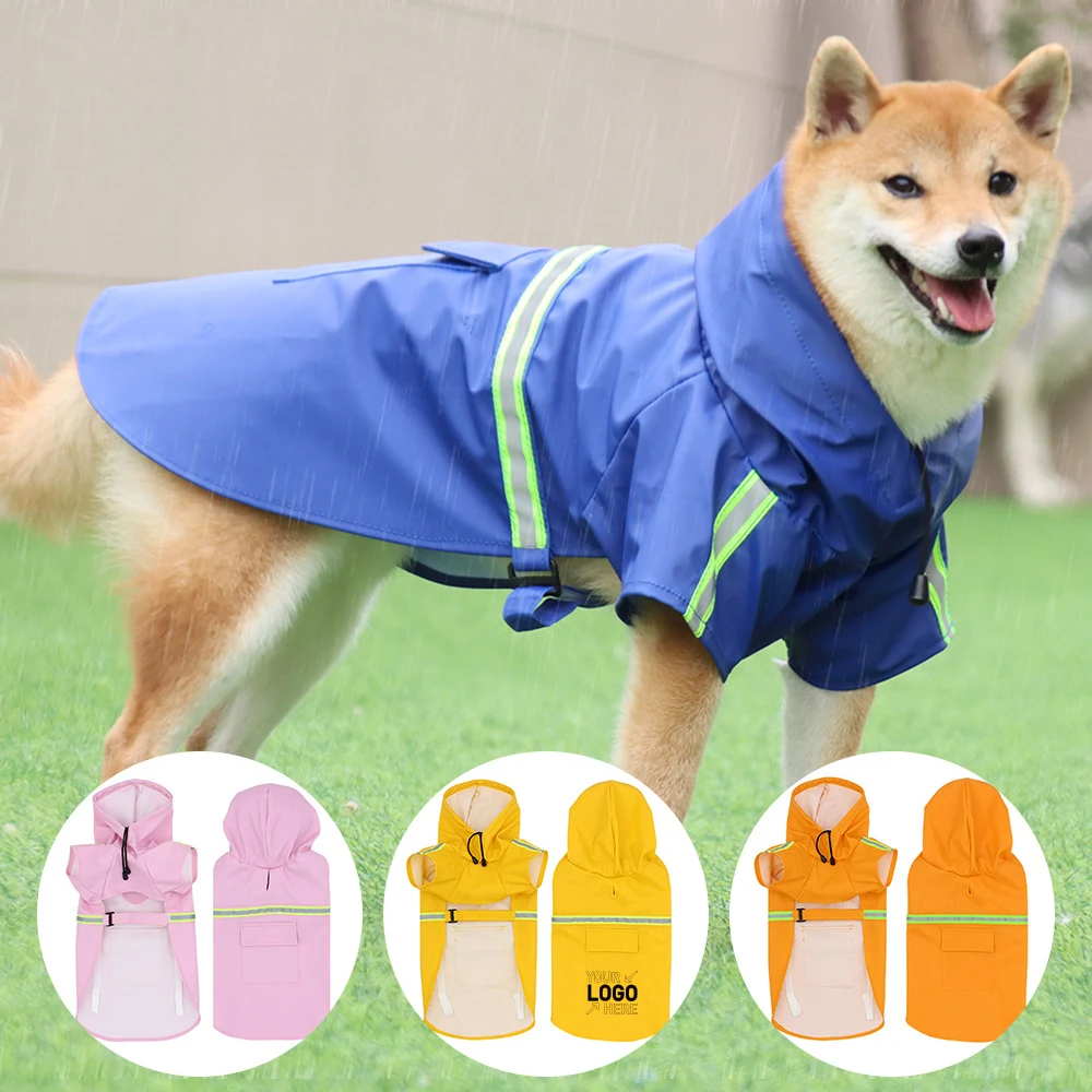 Dog Raincoat Poncho For Small To X-Large And Puppies 1