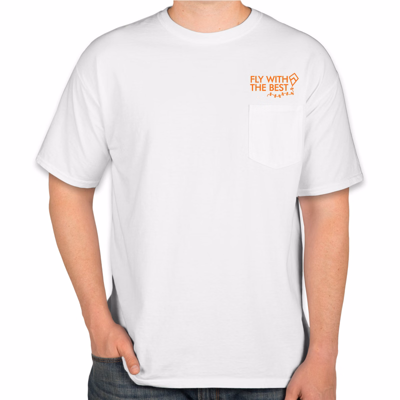 White Heavy Weight All-Cotton Pocket Tee