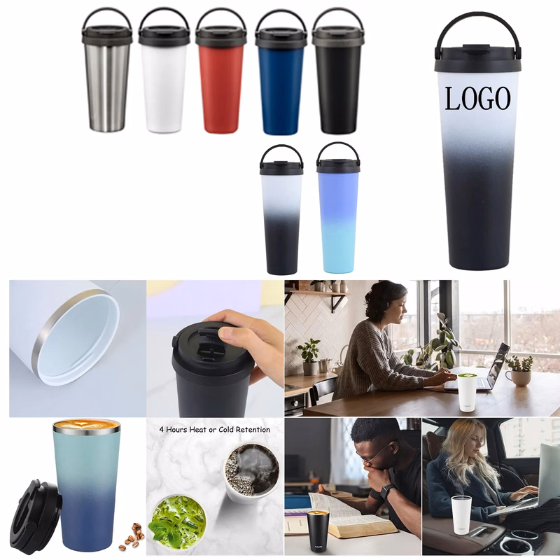 Insulated Double Wall Vacuum Travel Mug with Handle - 25 oz
