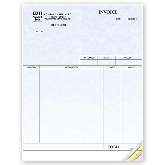 Service Invoices, Laser, Parchment 1