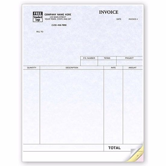 Service Invoices, Laser, Parchment