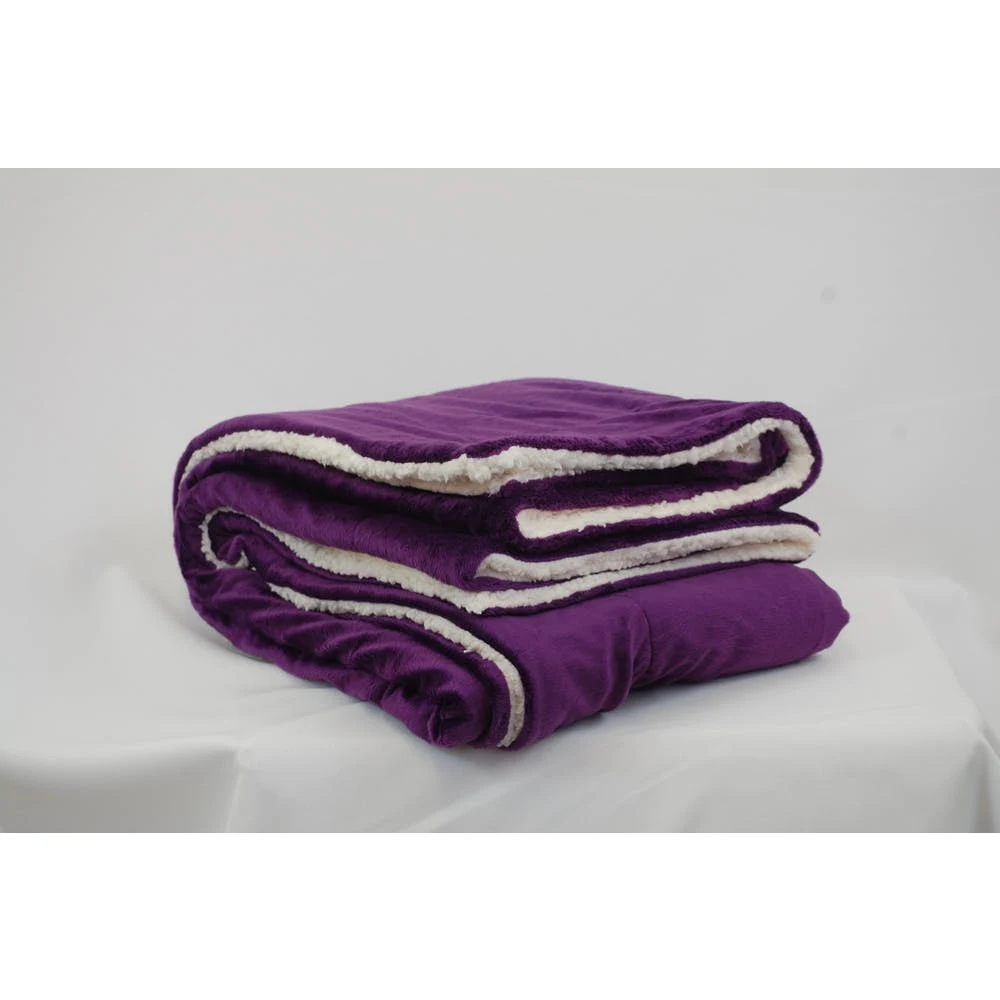 Sherpa Blankets - Plum 50" x 60" 1