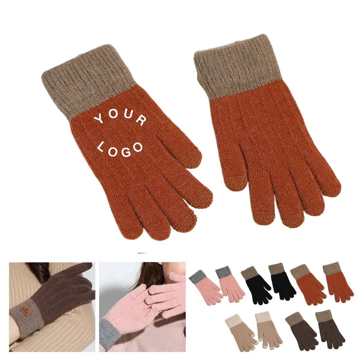 Faux Wool Winter Touchscreen Gloves 1