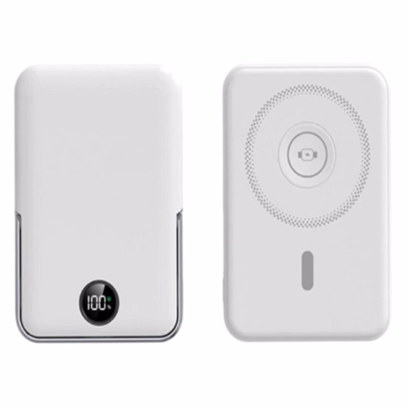 5000 mAh Power Bank & wireless charger w/ Phone Stand