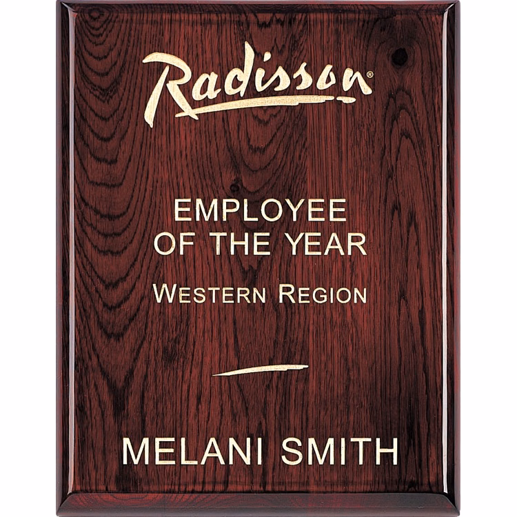 Piano Finished Plaque w/Gold Filled Engraving (7"x9")