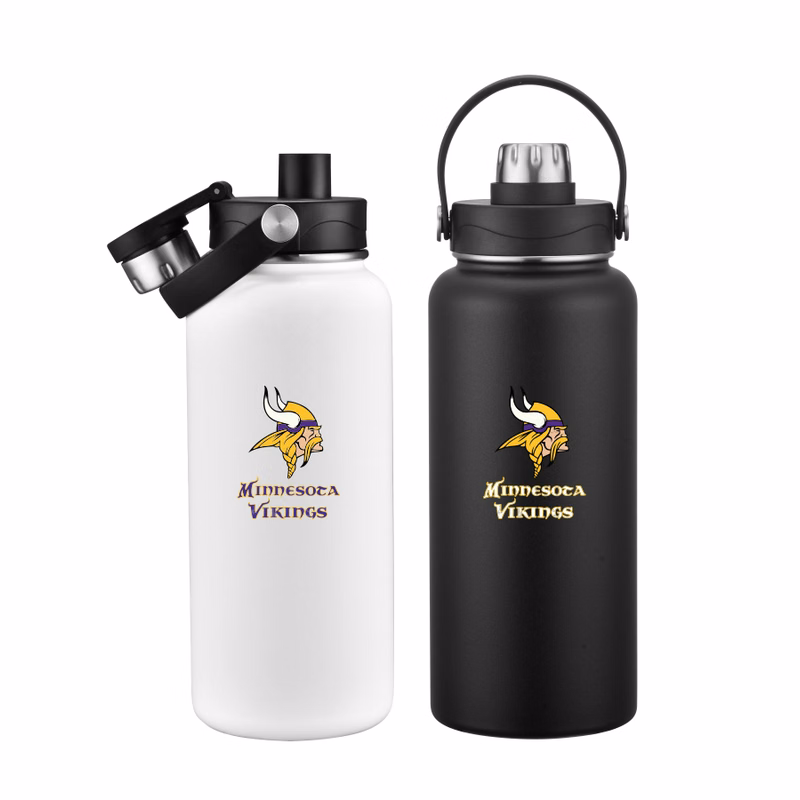 Union Printed - 34 oz Vacuum Water Bottle w/ Screw-on lid