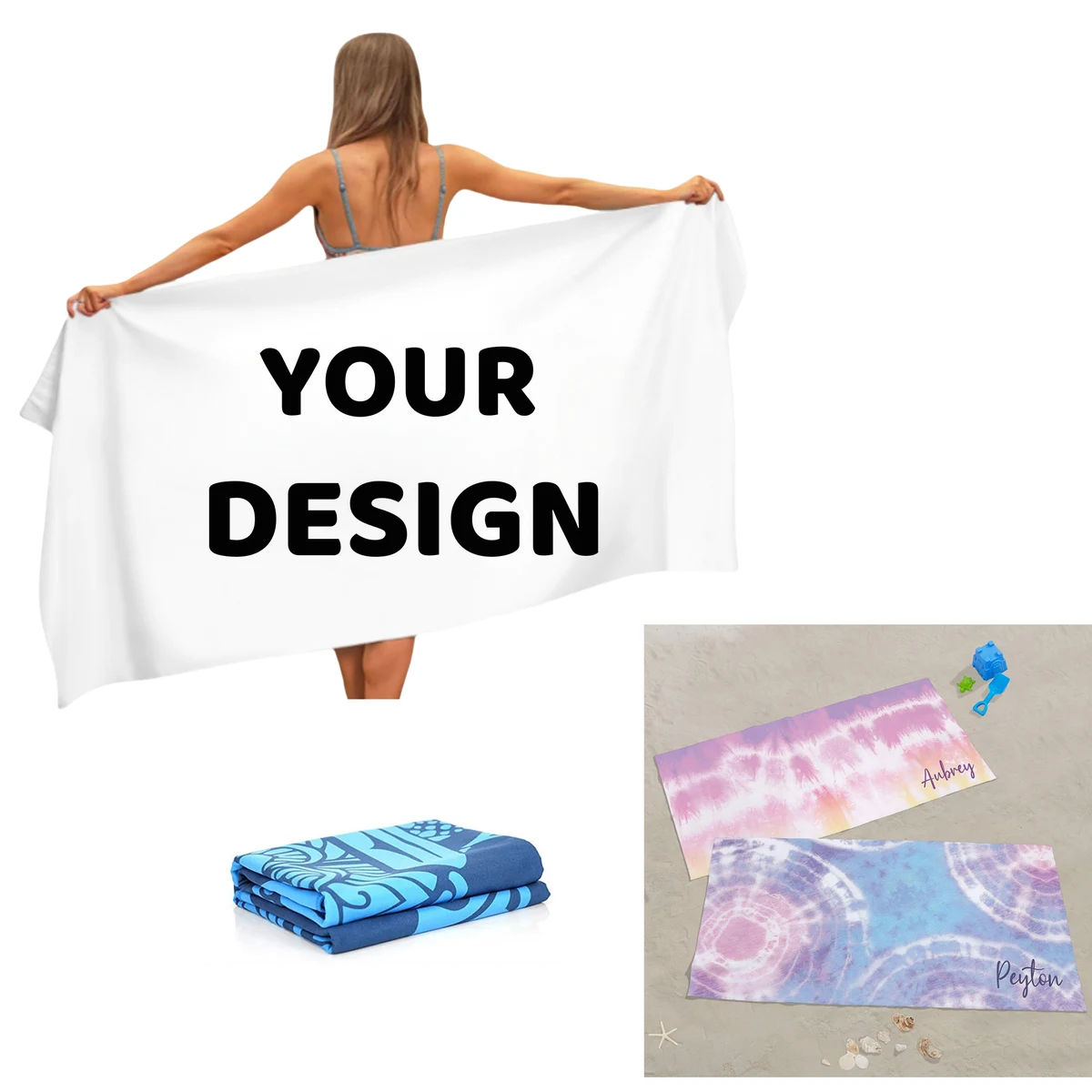 30"x 60" Full Color Beach Towel 1