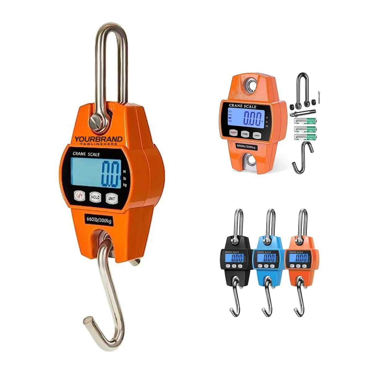 660LB Waterproof Handheld Mini Digital Hanging Crane Scale 1
